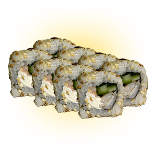 Philadelphia z krewetkami w sezamie