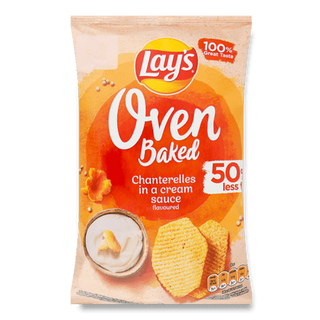 Чипси Lay's Oven Baked зі смаком лисичок у сметані (110г)