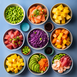 Blue Healthy Umami Poke - Build Your Own Healthy Poke