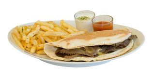 Plato de kebab al grill