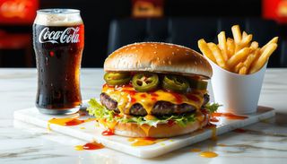 Menú hamburguesa spicy smash