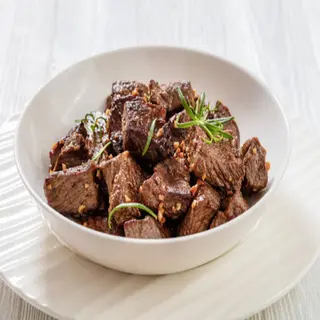 Garlic beef fillet saikoro – beef katsu