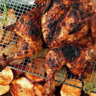 1/4 Poulet Au Charbon
