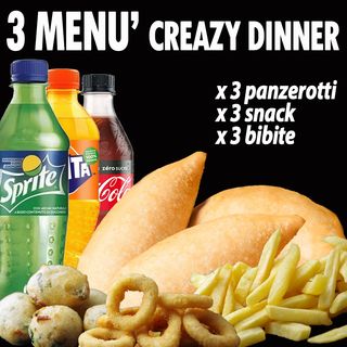 MENU' CRAZY DINNER X3