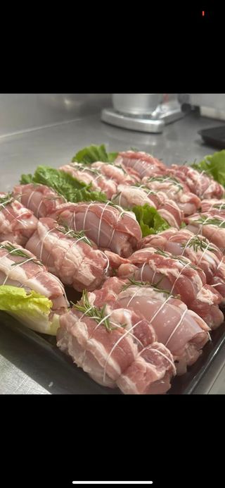 Involtini di pollo, prosciutto cotto e provola 1/2kg