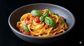 Tagliatelle With Tomatoes And Basil
