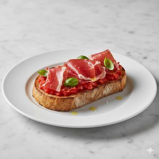 Tostada De Tomate Y Jamón Serrano