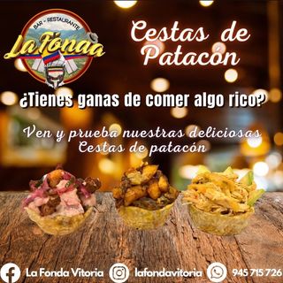 Cestas De Patacones (3 Uds.)