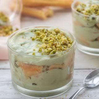 Tiramisù pistacho casero