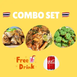 Combo set (Rolls+PadThai+Pancake+Drink)