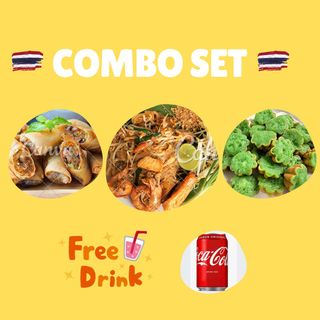 Combo set (Rolls+PadThai+Pancake+Drink)