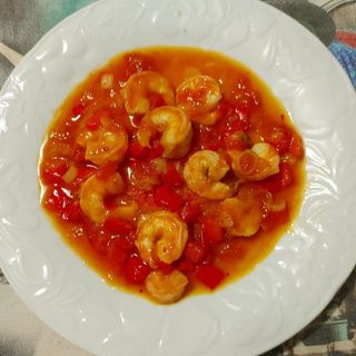 Gamberi in salsa agrodolce
