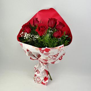 Ramo de 6 rosas rojas