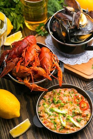 Казанок мідій у вершковому соусі (500г)