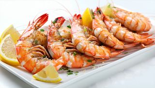 Duże krewetki królewskie na maśle 7szt