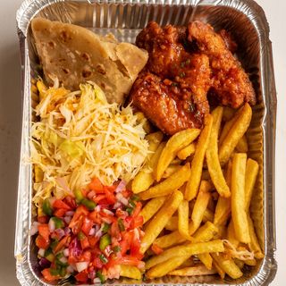 Chip chicken and chapat