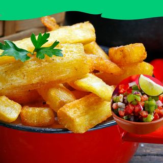 Yuca Frita con Pico de Gallo