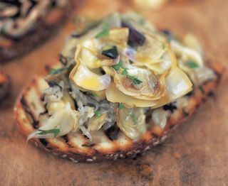 5 Bruschetta Con Alcachofas (Ración)