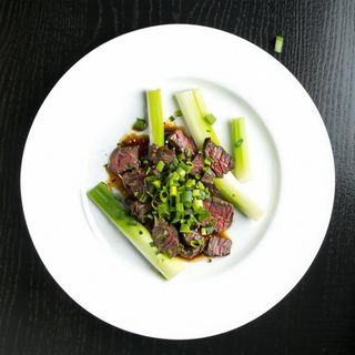 Manzo con porri
