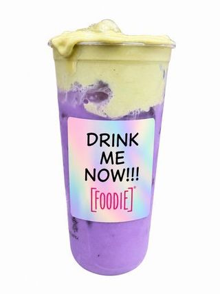 ICED UBE MATCHA LATTE