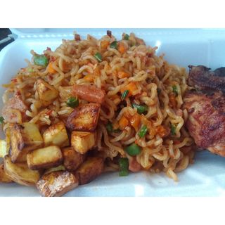 Noodles, Plantain & Chicken