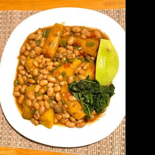 Matooke with beans katogo
