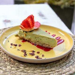 Vegan cheese cake de pistacho