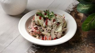 ტრადიციული კიტრისა და პომიდვრის სალათი