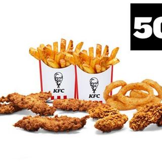  4 Alitas + 4 Tiras + 6 Aros de Cebolla + 2 Patatas