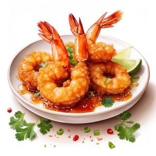 Langostinos Crujientes Con Chilli Dulce 6 Uds.