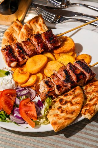 Soulvaki pui bacon mediu