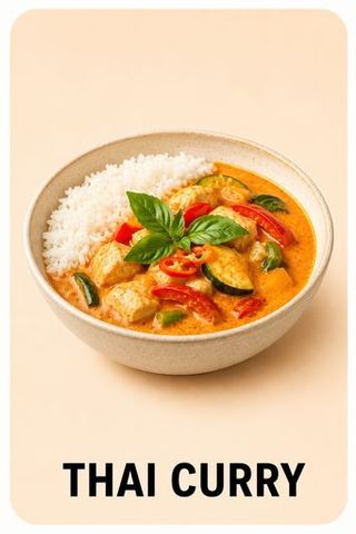 THAI CURRY - zuppa a base di latte di cocco, spezie e verdure