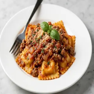 Ravioli relleno de carne