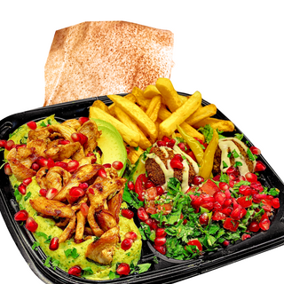 Hummus avocado pui mix mezze