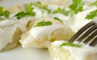 Вареники з картоплею та печерицями !ЗАМОРОЖЕНІ! (500г)