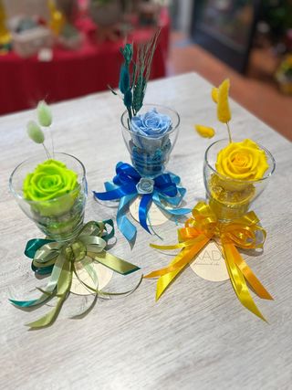 Rose stabilizzate in vetro