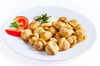 Жареные пельмени