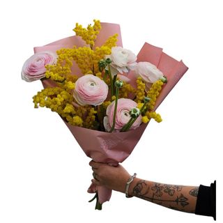 Bukiet z 5 jaskrów z Dekoracją i Kryzą 