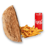 Rollo Kebab z serem (średnie), frytki, Coca Cola 0.33l