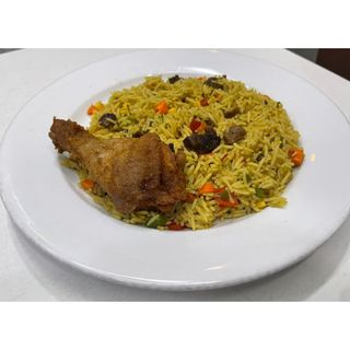 Asun Fried Rice + Fried Curry Chicken