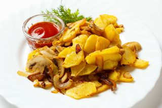 Смажена картопля з грибами (200г)