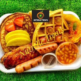 Pancake Waffles with Turkey