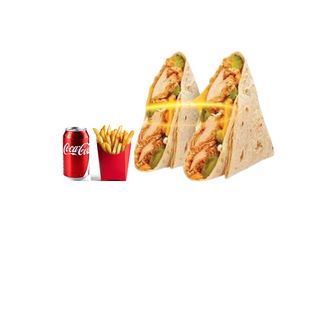 Tacos Combo ( 2 Tacos + Coke + Fries)
