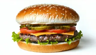 Bbq double burger single