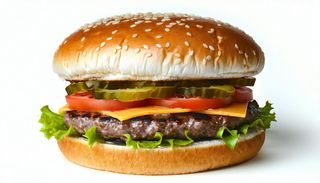 Bbq double burger single