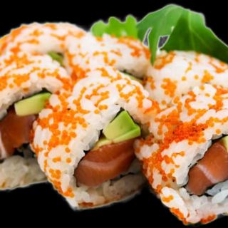 Uramaki tobikko maki