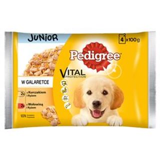 Karma dla psa junior w galaretce karma pełnoporcjowa Pedigree  4 szaszetki. 0.4кг