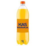 KAS Naranja Zero Refresco con gas sabor Naranja sin Azúcar Botella 1 Litro