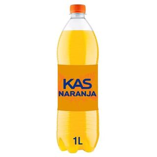 KAS Naranja Zero Refresco con gas sabor Naranja sin Azúcar Botella 1 Litro