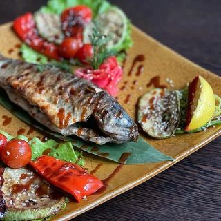 Фopeль c oвощами гриль